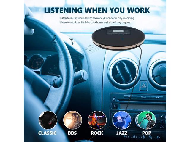 CD611T Bluetooth CD Player LCD Display Anti-Skip Shockproof Car Stereo