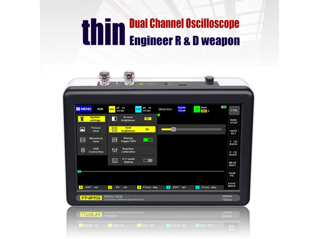FNIRSI 1013D 7 inch 2CH Digital Storage Oscilloscope 100MHz Bandwidth 1GS FNIRSI 1013D 7 inch 2CH Digital Storage Oscilloscope 100MHz Bandwidth 1GS
