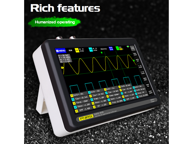 s Sampling Rate Digital Oscilloscope 2 Channel New FNIRSI-1013D Tablet Oscilloscope with 100MHz Bandwidth 1GSa 7 TFT LCD Color Display