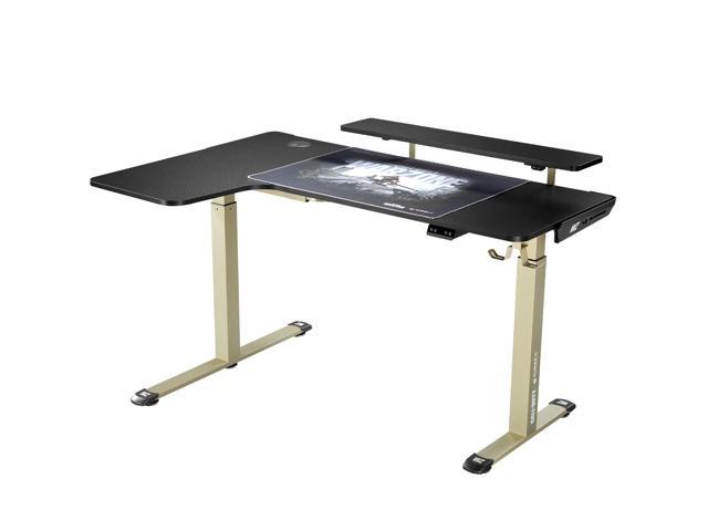 Call of Duty® x Eureka Ergonomic® PRECISION 61" L Shape Electric Standing Desk with Monitor Shelf, RGB Lights, and Built-in Cable Management