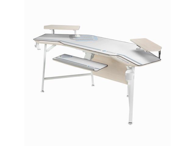 Aero, 72x23 Wing Shaped Studio Desk with Accessories Set Oak - Newegg.com