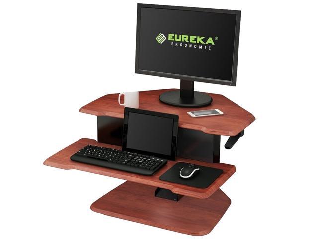 Eureka Ergonomic Height Adjustable Corner Sit Stand Desk With