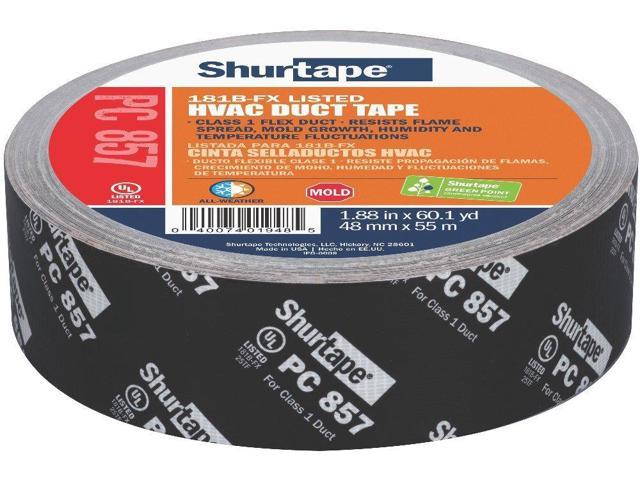Duct Tape,55m L,Adhesion 70 oz./in,Black SHURTAPE PC 857 