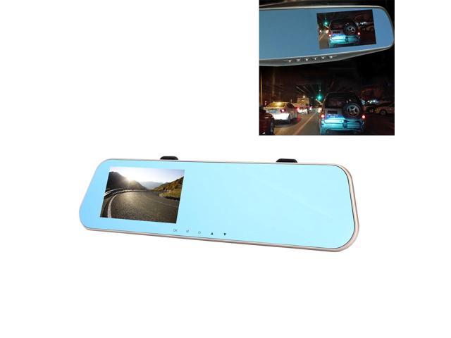 Left Screen Display Rearview Mirror Vehicle DVR, Allwinner Programs, 2 x Cameras 1080P HD 140 Degree Wide Angle Viewing, Support GPS Port/ Motion Detection / Night Vision / TF Card / G-Senso