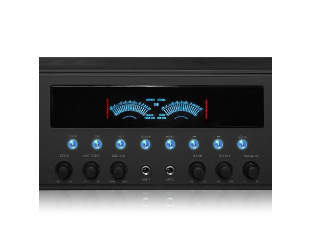 Technical Pro RX45BT Bluetooth Stereo Receiver – 1000W Peak, USB/SD Inputs, Dolby Digital, Black