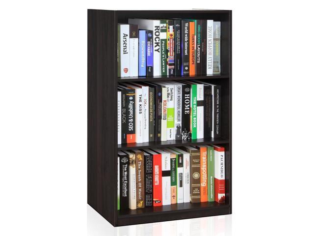 Furinno 99736EX Basic 3-Tier Bookcase Storage Shelves Espresso 