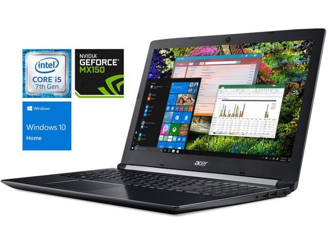 Acer Aspire 5 Notebook, 15.6" FHD Display, Intel Dual-Core i5-7200U Upto 3.1GHz, 8GB RAM, 256GB SSD + 1TB HDD, NVIDIA GeForce MX150 2GB, HDMI, Card Reader, Wi-Fi, Bluetooth, Windows 10 Home