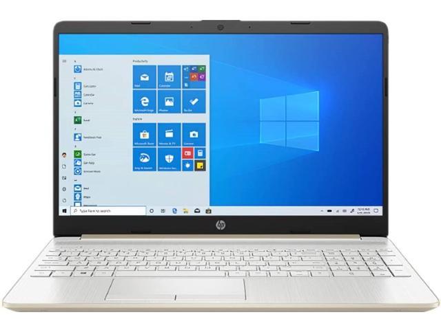 New HP 15.6" HD Laptop | Intel Quad Core i5-1035G1 | Intel UHD Graphics | 12GB RAM | 512GB SSD | WiFi | Bluetooth | Windows 10 Home | Gold