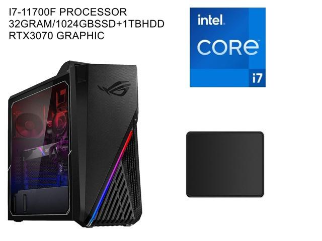 New Asus ROG Desktop | Intel® Core™ i7-11700F Processor | NVIDIA GeForce RTX 3070  | 32GB RAM | 1024GB SSD+1TB HDD | Windows 10 Home | Black | Bundle with Woov Mouse Pad