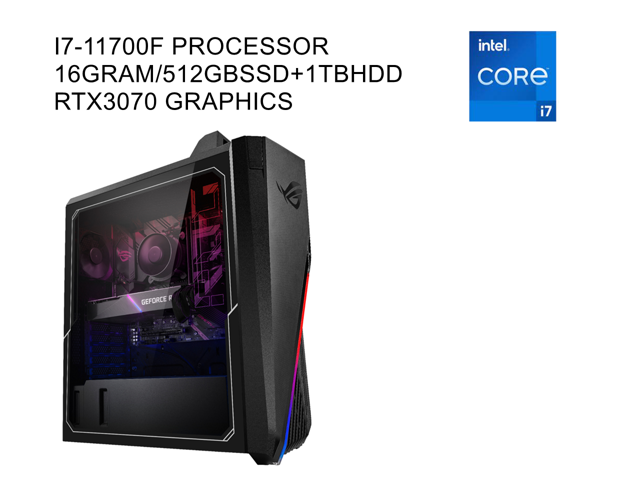 New Asus ROG Desktop | Intel® Core™ i7-11700F Processor | NVIDIA GeForce RTX 3070  | 16GB RAM | 512GB SSD+1TB HDD | Windows 10 Home | Black