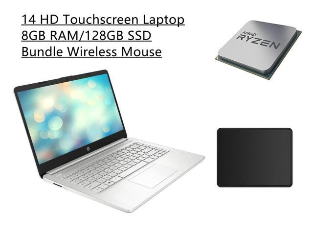 New HP 14" HD Touchscreen Laptop | AMD Ryzen 3 3250U Processor | AMD Radeon Graphics | 8GB RAM | 128GB SSD| Windows 10 Home| Bundle Woov Mouse Pad