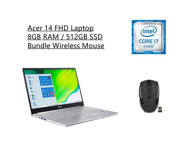 New Acer Swift 3 14" FHD Thin & Light Laptop | Intel Core i7-1165G7 Processor | 8GB RAM | 512GB SSD | Windows 10 Home | Backlit Keyboard | Fingerprint Reader | Bundle with Wireless Mouse