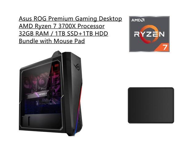 New Asus ROG Premium Gaming Desktop | AMD Ryzen 7 3700X Octa-core Processor | 32GB RAM | 1TB SSD+1TB HDD | NVIDIA GeForce RTX 3060 | Black | Windows 10 Home | Bundle with Mouse Pad