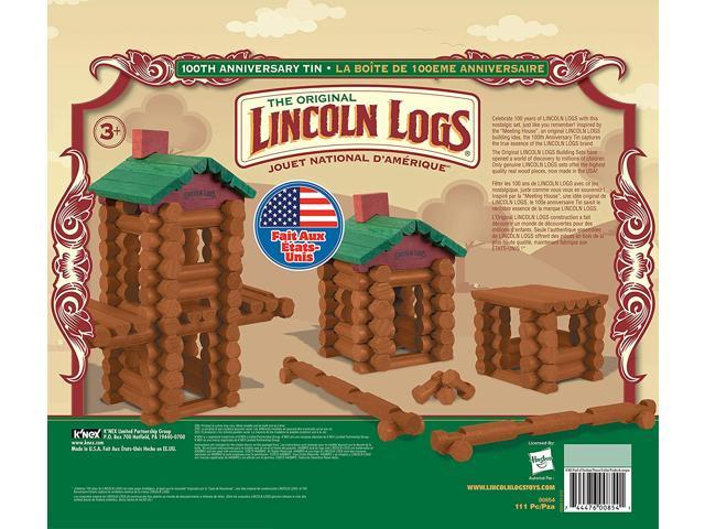 lincoln logs 100th anniversary tin building sets 111 pcs