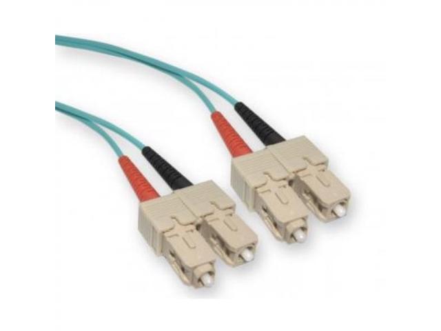 2m (6.5 ft.) 10 GIG Fibre Optic Aqua Cable - SC to SC - Newegg.ca