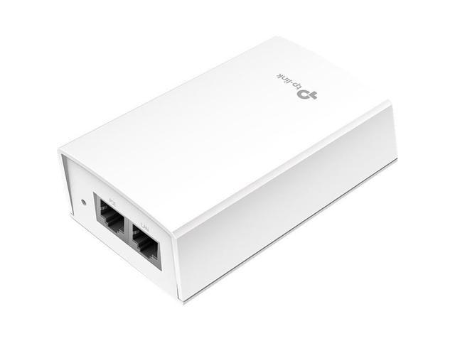 TP-Link PoE Injector | PoE Adapter 48V DC Passive PoE | Gigabit Ports | Up to 100 Meters(325 feet) | Wall Mountable Design (TL-PoE4824G), White