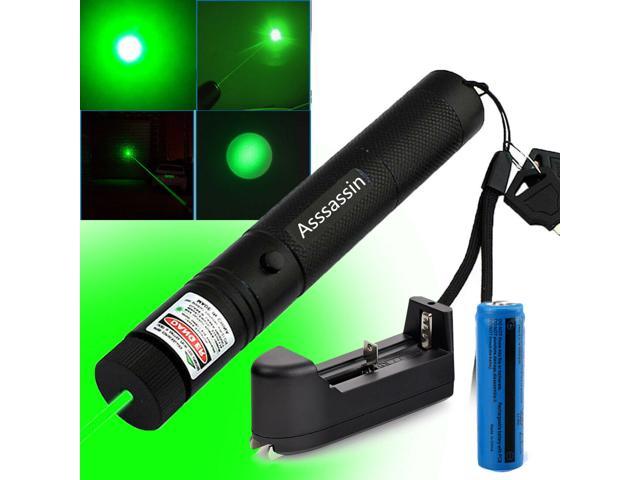 2PCS 900 Miles Rechargeable Green Laser Pointer Long Range Lazer+Battery&Charger 