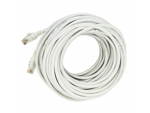 100 FT RJ45 Cat5 Ethernet LAN Network Cable for PC PS XBox Internet Router White 