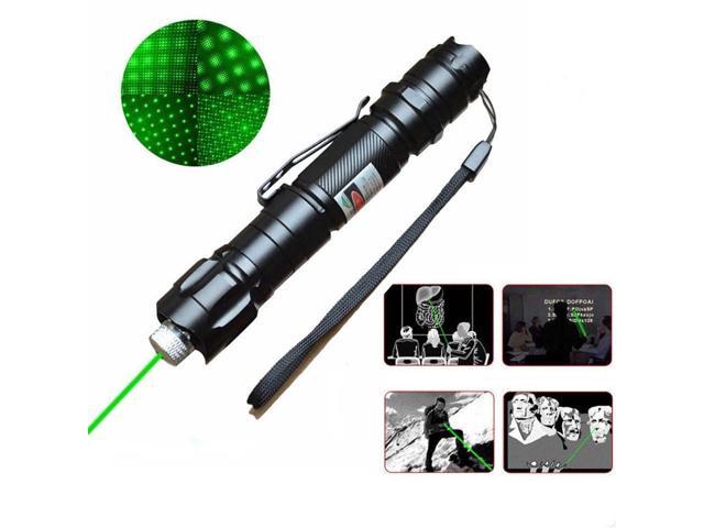 10 Miles 532nm 1mw 303 Green Laser Pointer Lazer Pen Beam Light 2*18650+Charger 