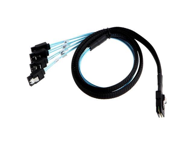 2x Mini SAS to 4-SATA SFF-8087 Multi-Lane Forward Breakout Internal Cable 3 Feet