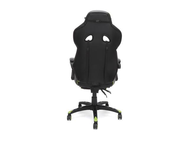 Reclining Ergonomic Leather Chair RESPAWN 110 Racing Style Gaming Chair Green 