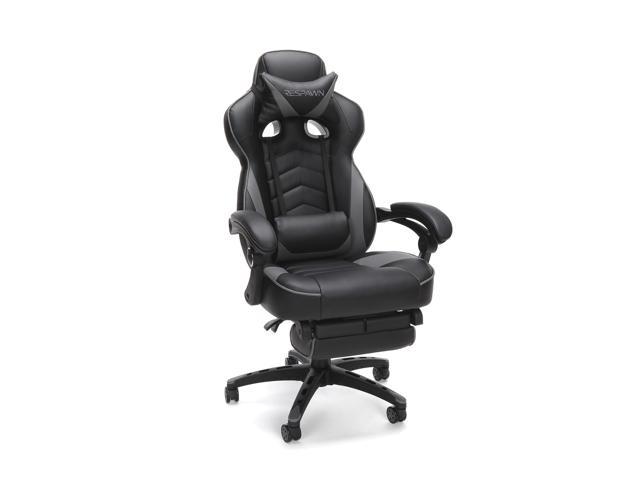 Respawn 110 Racing Style Gaming Chair Reclining Ergonomic Leather Chair With Footrest In Gray Rsp 110 Gry Newegg Com