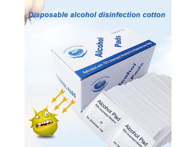 1 box Alcohol Wet Wipe Disposable Disinfection Prep Swap Pad Antiseptic Skin Cleaning Care Jewelry Mobile Phone Clean Wipe Alcohol Prep Pad Sterile 100pcs/pack Alcohol Pads