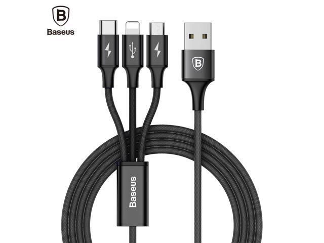 3A Fast Charging Data Cable USB Charging Cable for Apple Android Type C