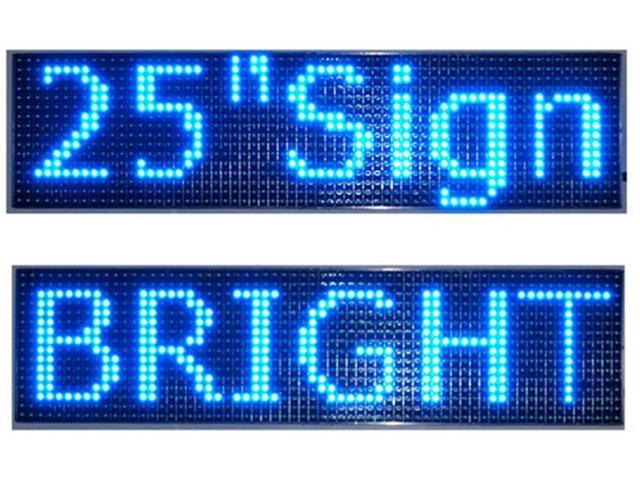 25"x 6.5" RGB Full Color P5 LED Sign Programmable Scrolling Message Display 
