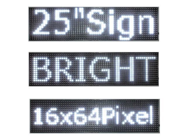 25"x 6.5" LED Sign Programmable Scrolling Window Message Display Yellow P10 