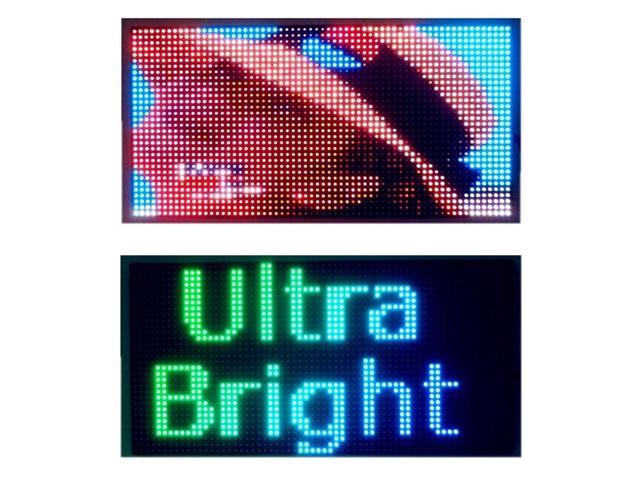 25"x 12" Full Color Semi Outdoor LED Sign Programmable Scrolling Message Board 