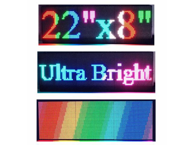 30"x 8" P6 Semi Outdoor Full Color LED Sign Programmable Scrolling Message Board 