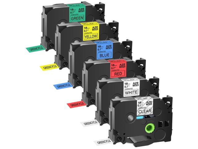6PK Compatible with Brother PTouch Yellow Tape Strong Adhesive TZe TZ-S641 18mm 