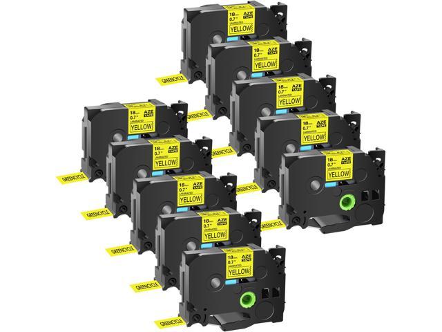 3PK TZ-641 Tze-641 3/4'' Black on Yellow Label Tape For Brother P-touch PT2200. 