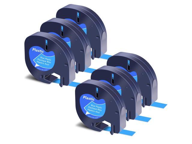 12mm plastic label tape cartridge for DYMO LETRATAG labellers 91205 BLUE 