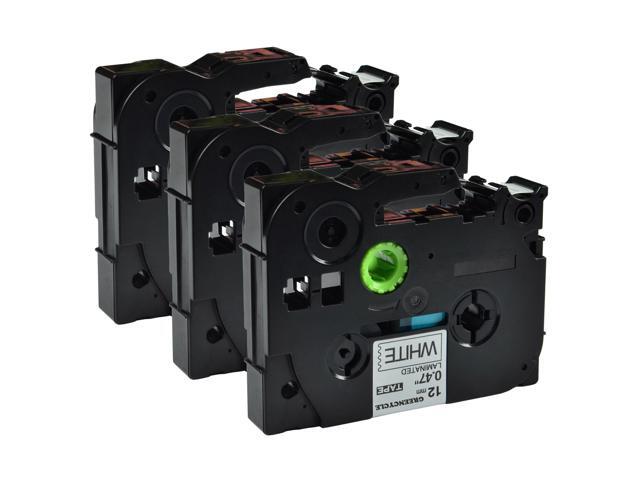 4PK White on Black Label Tape Laminated For Brother TZe-355 TZ-355 PT-D600 P750W
