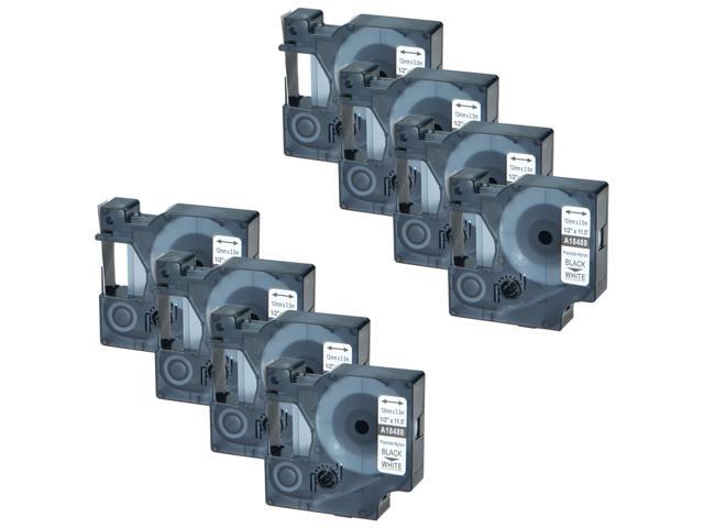 1PK 1//2/" Black//White Flexible Nylon Label 18488 For DYMO Rhino Industrial 4200