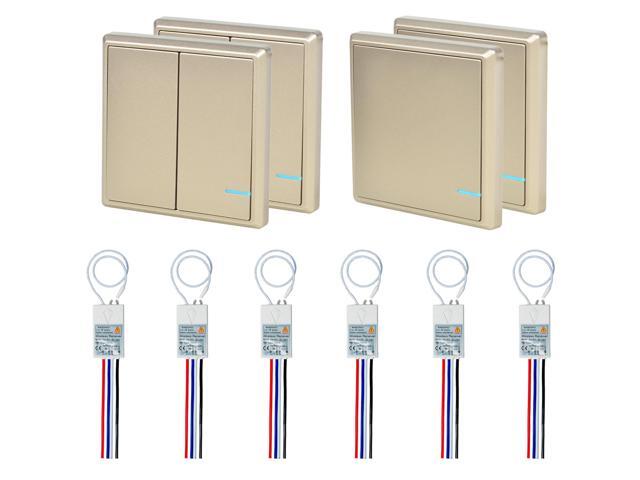 Greencycle 1 Set Gold Wireless Light Switch 110v Receiver