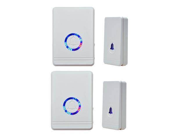 Greencycle 2 Set Wireless Doorbell Door Open Chime 1312ft Long