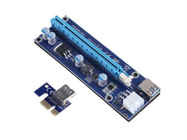 60cm Usb 3 0 Pci E Express 1x To 16x Video Card Extender Riser Card Adapter With 6pin Power Cable For Btc Bitcoin Mining Miner Newegg Com - 