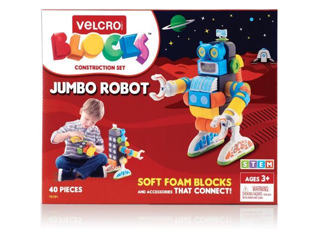 Jumbo 40pc Robot VELCRO Blocks Construction Set Foam Building Toy for sale online 