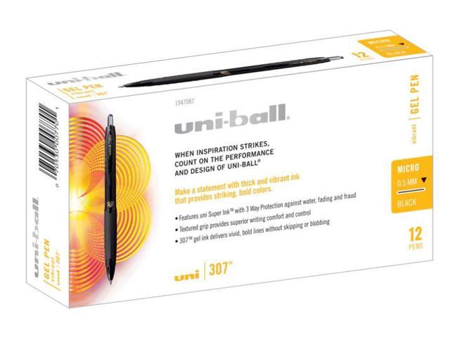 Uni-Ball 307 Gel Pen .5mm Black Ink Dozen