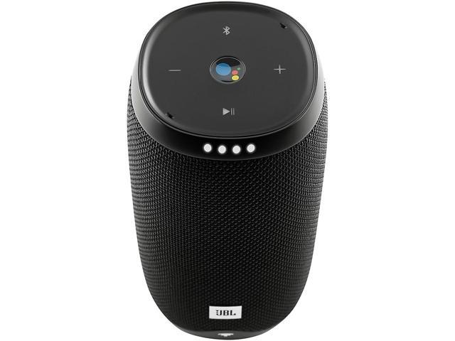 JBL Link 10 Smart Voice-Activated Portable Wireless Bluetooth Speaker with  Google Assistant, IPX7 Waterproof, Black