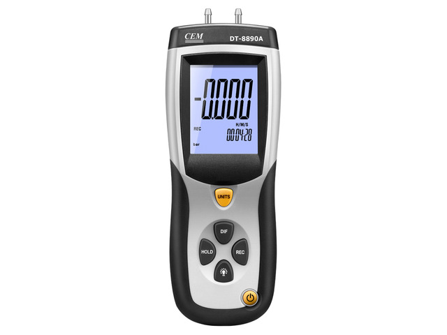 CEM DT-8890A Data Logger Differential Air Pressure Gauge Manometer ...
