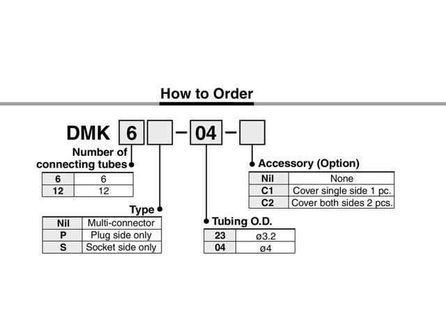 DMK6-23-C2 SMC One-Touch Multi-Connector 