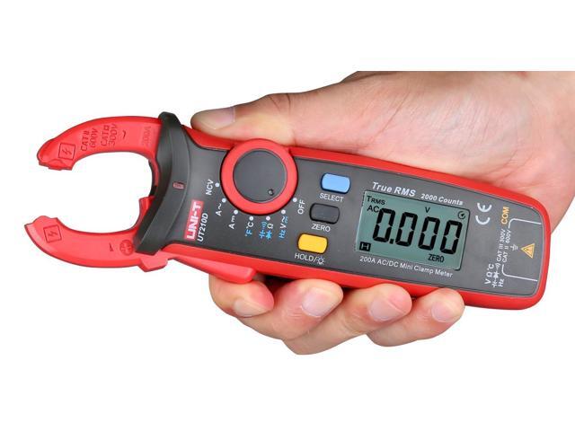 Clamp Meter Multimeter UT210D Digital AC//DC Current Voltage Resistance Capacitance Clamp Meter Multimeter Temperature Measurement Auto Range