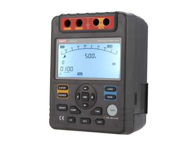 500V/1000V/2500V/5000V UNI-T UT513 Digital Insulation Resistance Tester Display Count: 9999 Auto Range 