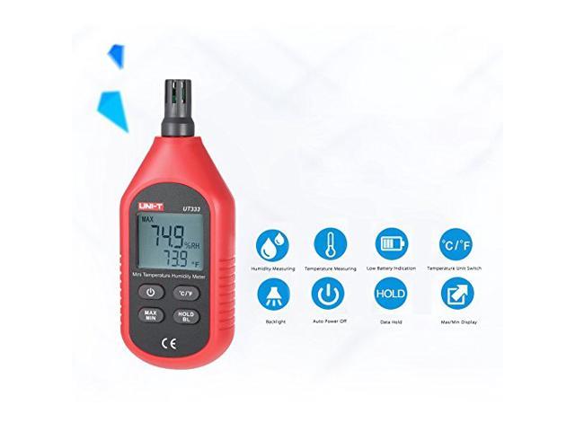 UNI-T UT333S Digital Temperature Humidity Meter Hygometer LCD Data Hold backligh