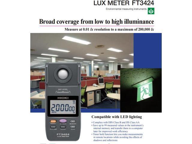 Hioki FT3424 Light meter with broad coverage from low to high