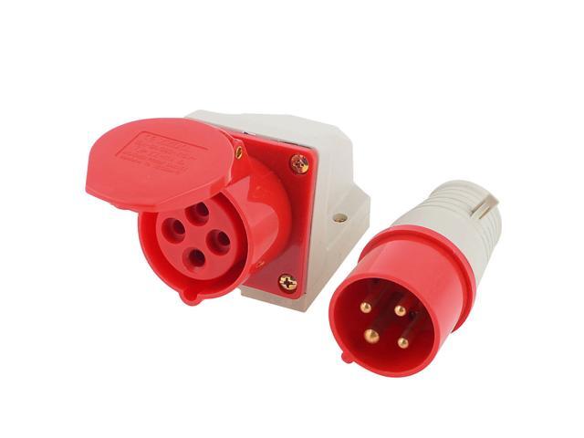 AC 380-415V 16A 4P+E IEC309-2 Industrial Panel Mount Socket Connector